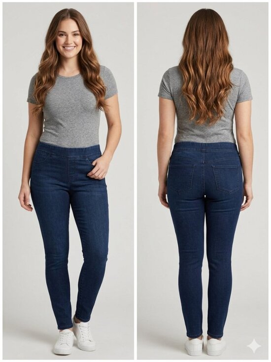 Old Navy Denim - Old Navy Super Skinny Mid-Rise Jeggings Women’s Size 8 Dark Wash Pull-On